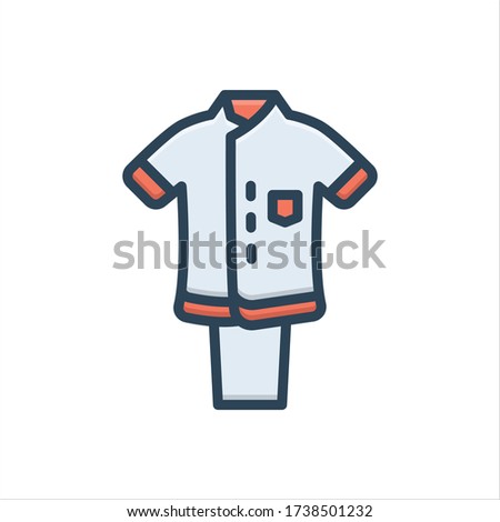 Vector colorful illustration icon for uniform