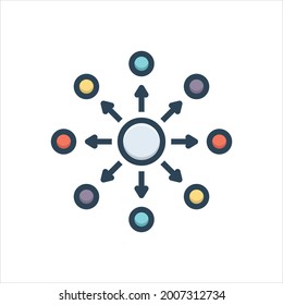 Vector colorful illustration icon for unitmonad