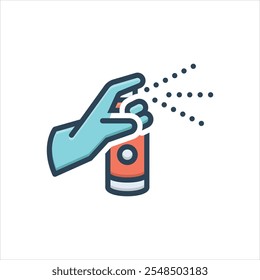 Vector colorful illustration icon for use disinfectant