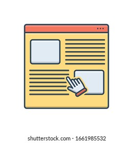 Icono de ilustración de color vectorial para el usuario