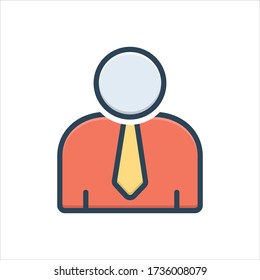 Vector colorful illustration icon for user; customer; clientele; buyer; agent