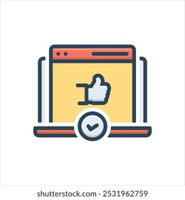 Vector colorful illustration icon for user experience