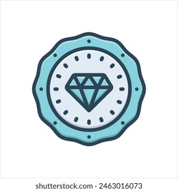 Vector colorful illustration icon for value