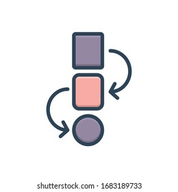 Vector colorful illustration icon for variation