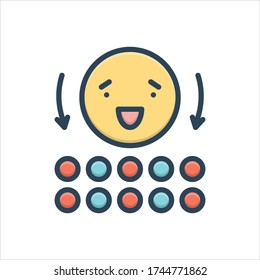 Vector colorful illustration icon for very