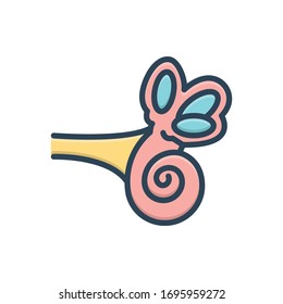 Vector colorful illustration icon for vestibular system