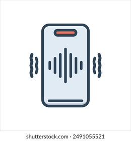 Vector colorful illustration icon for vibrate