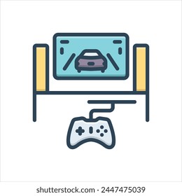 Vector colorful illustration icon for video game
