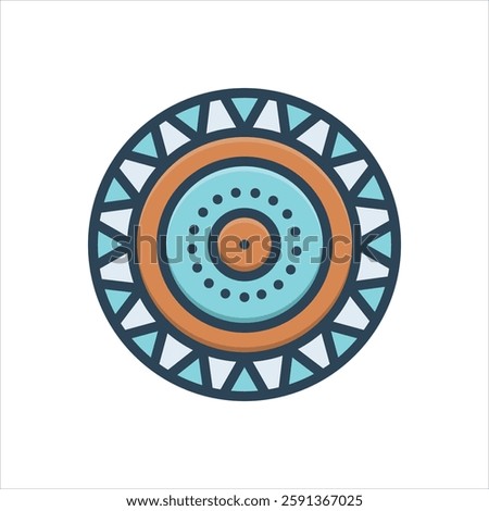 Vector colorful illustration icon for viewer