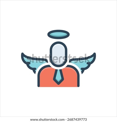 Vector colorful illustration icon for virtuous behavior