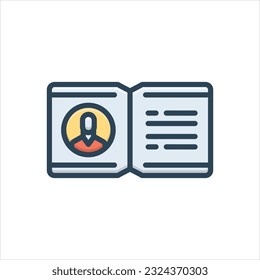 Vector colorful illustration icon for visa