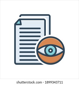 Icono de ilustración de color vectorial para visible