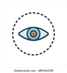 Icono de ilustración de color vectorial para visible