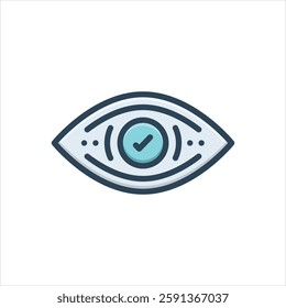 Vector colorful illustration icon for visible