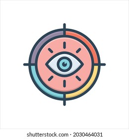 Vector colorful illustration icon for vision