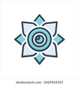 Vector colorful illustration icon for vision