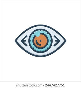 Vector colorful illustration icon for vision