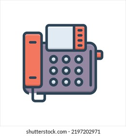 Vector colorful illustration icon for voip