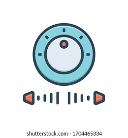 Vector colorful illustration icon for volume