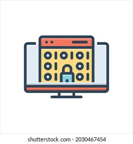 Icono de ilustración de color vectorial para vulnerabilidad