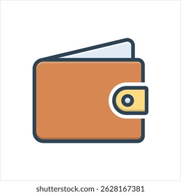Vector colorful illustration icon for wallet