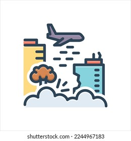 Vector colorful illustration icon for wars