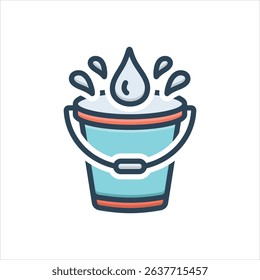 Vector colorful illustration icon for water