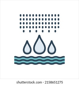 Icono de ilustración de color vectorial para aguas