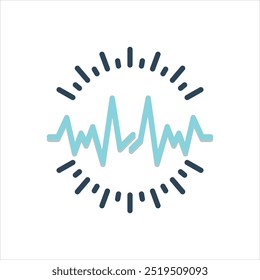 Vector colorful illustration icon for wave