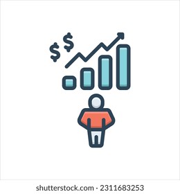 Vector colorful illustration icon for weblog