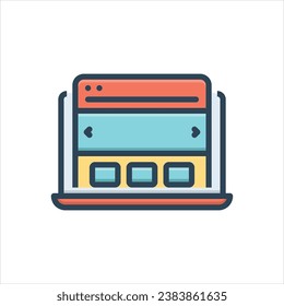 Vector colorful illustration icon for website