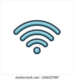 Vector colorful illustration icon for wifi