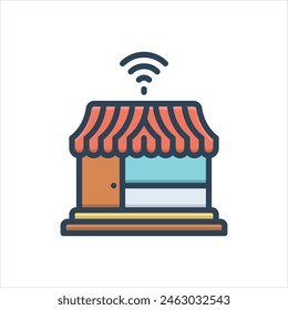Vector colorful illustration icon for wifi