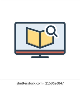 Vector colorful illustration icon for  wiki