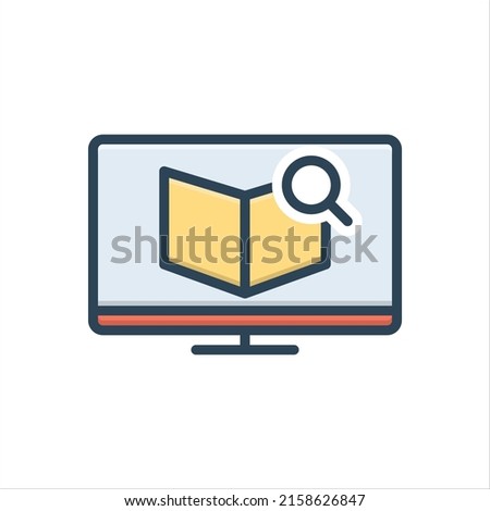 Vector colorful illustration icon for  wiki