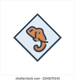 Vector colorful illustration icon for wild