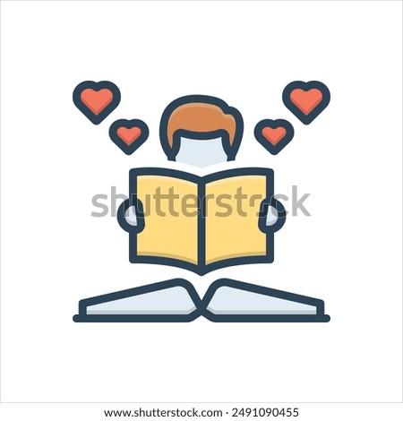 Vector colorful illustration icon for willingness to learn
