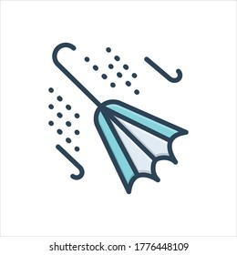 Vector colorful illustration icon for wind