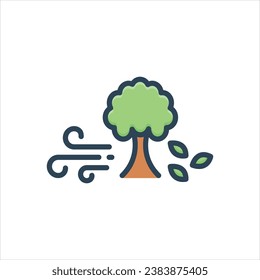 Vector colorful  illustration icon for wind