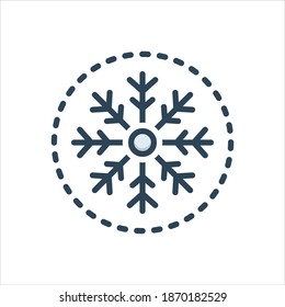 Vector colorful illustration icon for winter