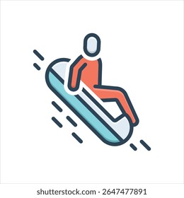 Vector colorful illustration icon for winter sport