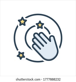 Vector colorful illustration icon for wipe