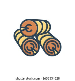 Vector colorful illustration icon for wood