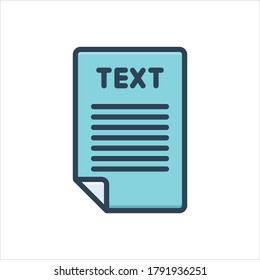 Vector colorful illustration icon for word