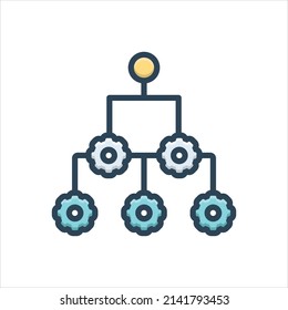 Vector colorful illustration icon for workflow 