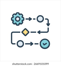 Vector colorful illustration icon for workflow optimization
