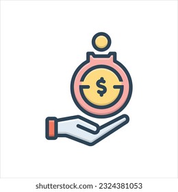 Iconos de ilustración de color vectorial para contribuir
