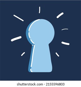 Ilustración colorida vectorial de Keyhole