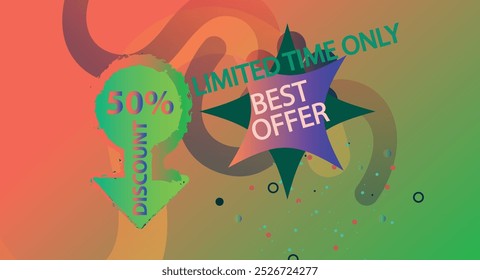 Vector colorful illustration modern super sale banner template design, Big sales special offers. End of season party background design
