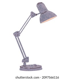 Vector colorful illustration of office table lamp isolated on white background